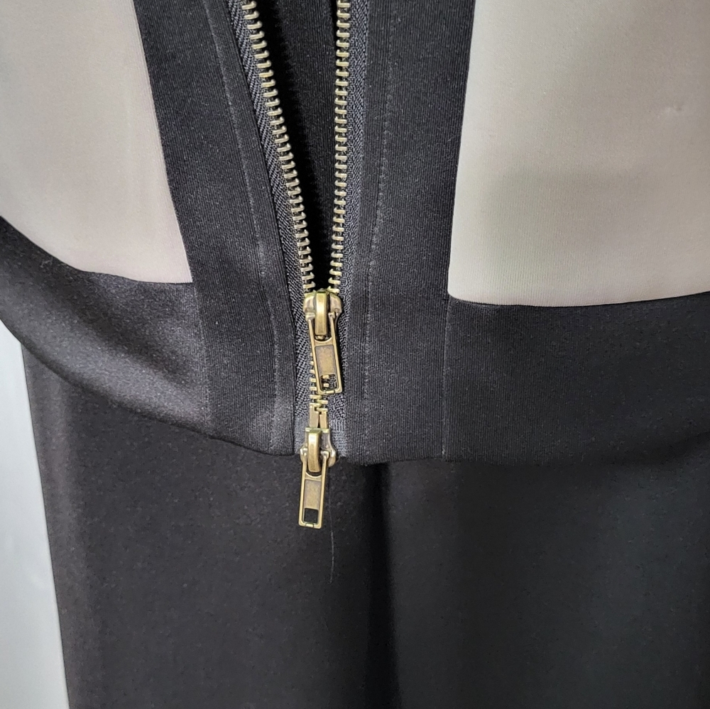 Monroe & Maine Women's Cream/Blk Colorblock Zip Up Tracksuit Athleisure Sz Large - Picture 9 of 12